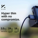 ZILR 4Kp60 1m / 3.3 ft (Full to Micro) Hyper Thin High Speed HDMI Secure Cable with Micro Connector 
