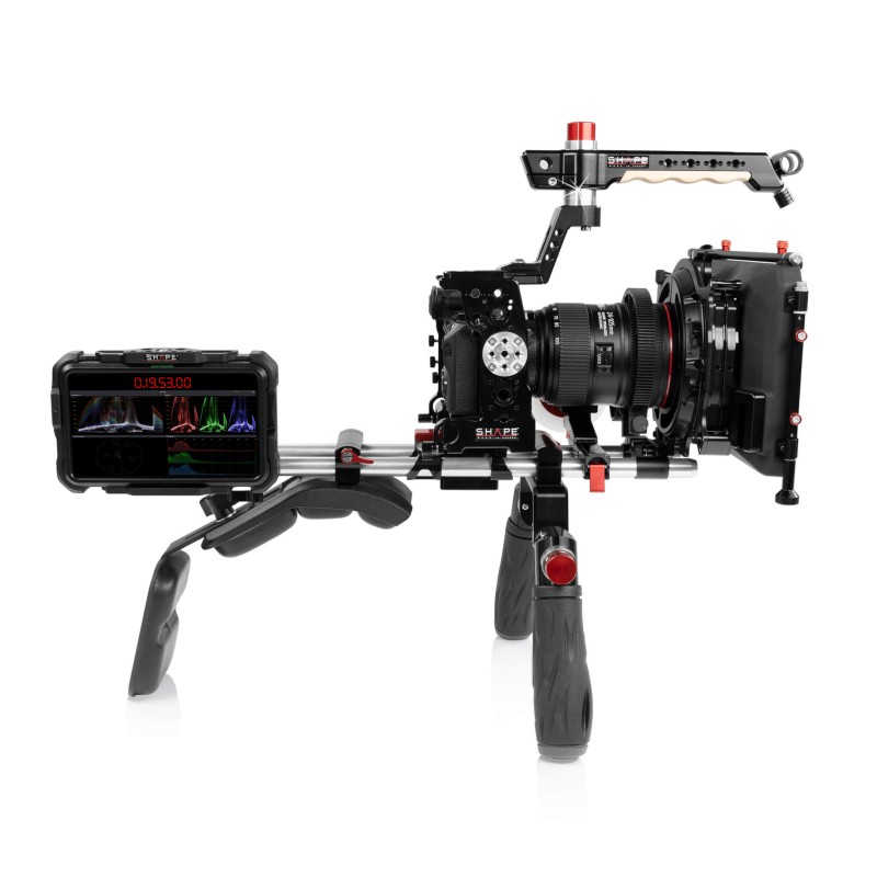 SHAPE cage for Atomos Shinobi monitor with 15 mm LWS swivel rod clamp 8