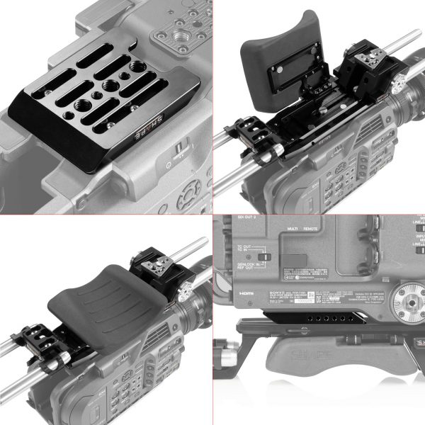 Sony FX9 baseplate, cage, top handle, long VF, 4x5.6 matte box, follow focus pro
