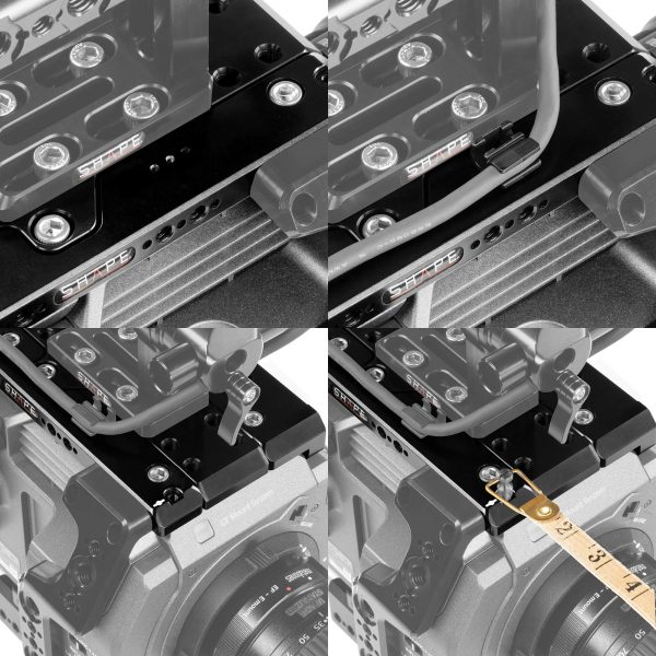 Sony FX9 camera cage baseplate with handle