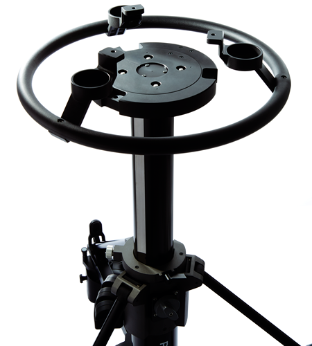 150mm flat base pedestal system for outside broadcast and studio use, payload 60kg