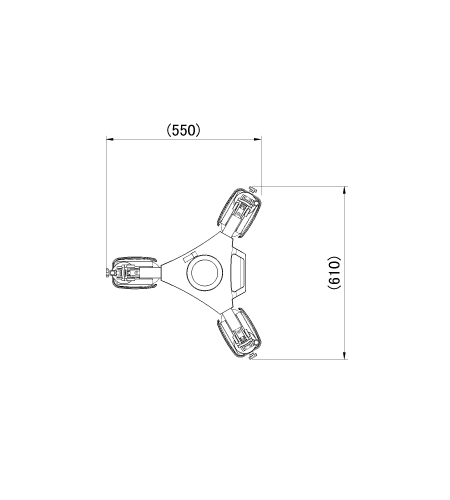 Libec Kompaktes 100mm Halbschalen Pedestal mit DL-10RB Dolly