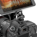 Friction swivel and tilt monitor light, microphone mount cold shoe base	