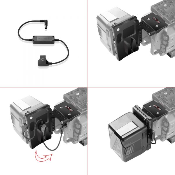 SHAPE V-Mount pivoting battery plate for Sony FX9