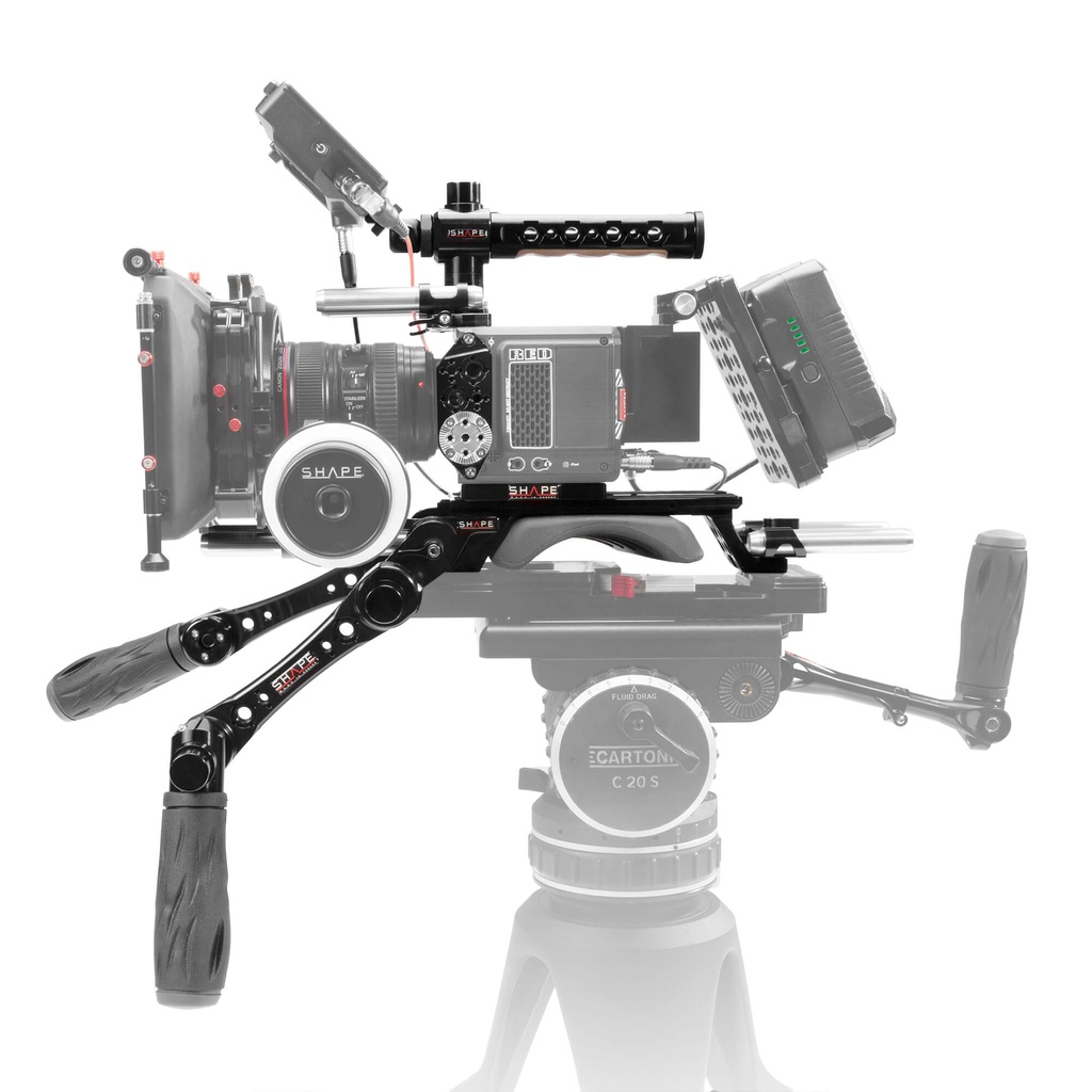 SHAPE RED Komodo camera cage, shoulder baseplate with handles