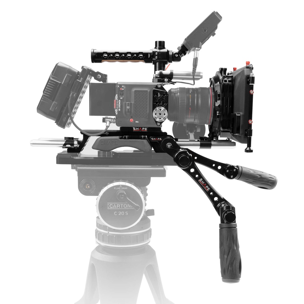 SHAPE RED Komodo camera cage, shoulder baseplate with handles