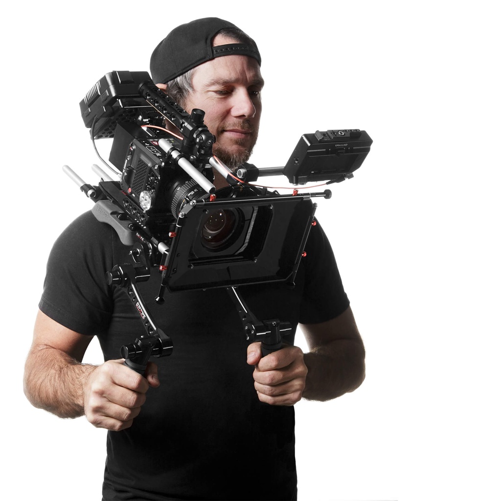 SHAPE RED Komodo camera cage, shoulder baseplate with handles
