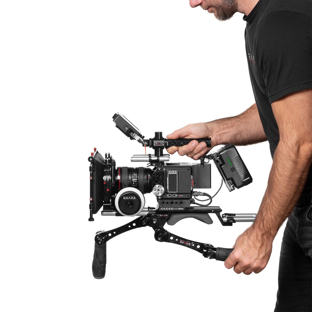 SHAPE RED Komodo camera cage, shoulder baseplate with handles