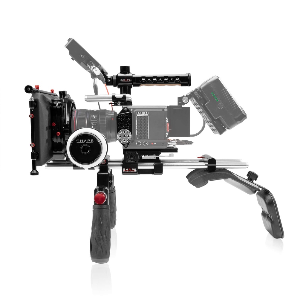 SHAPE RED Komodo shoulder mount with Matte Box and Follow Focus