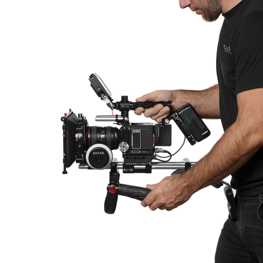 SHAPE RED Komodo shoulder mount with Matte Box and Follow Focus