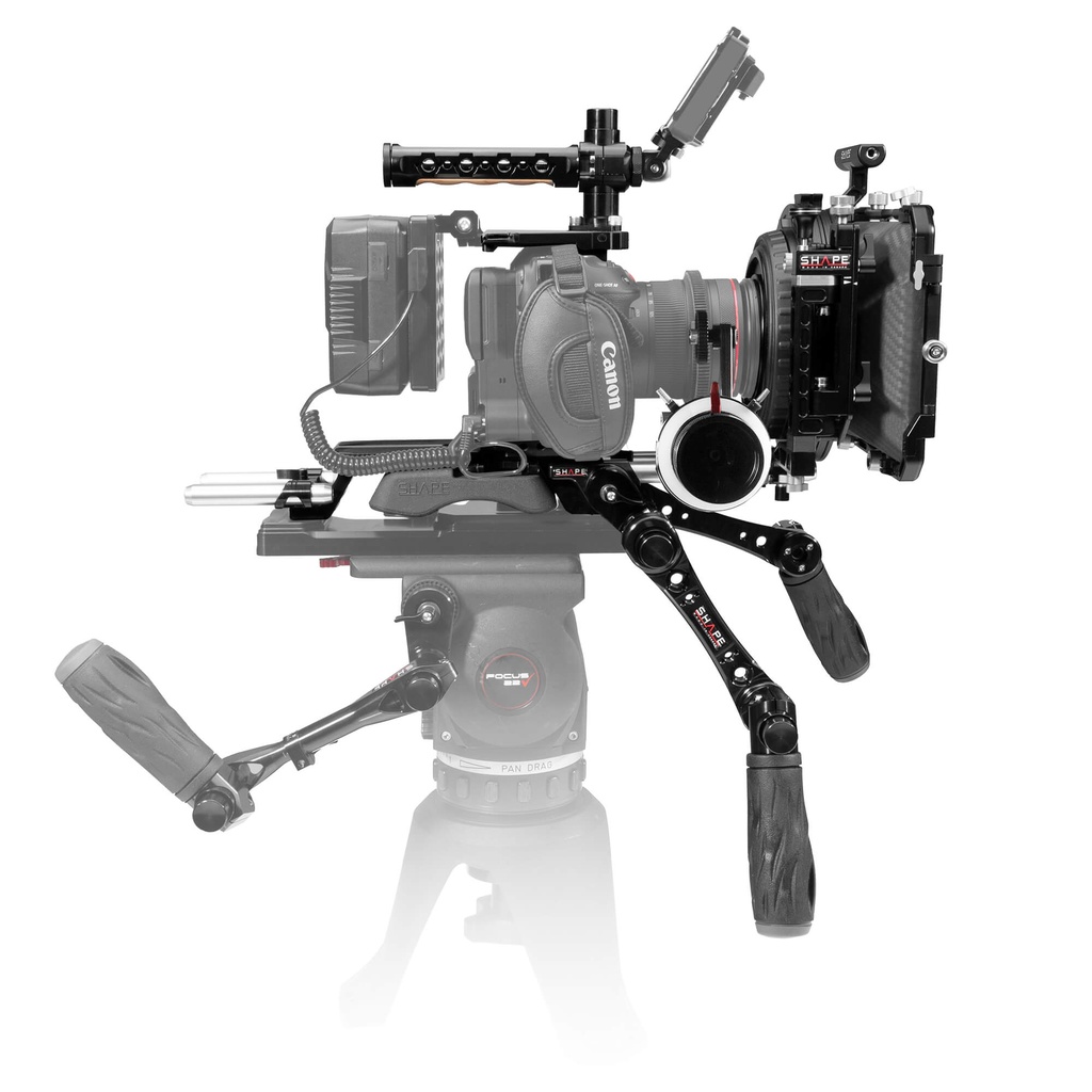 SHAPE Canon C70 baseplate, cage with handles, matte box, follow focus pro