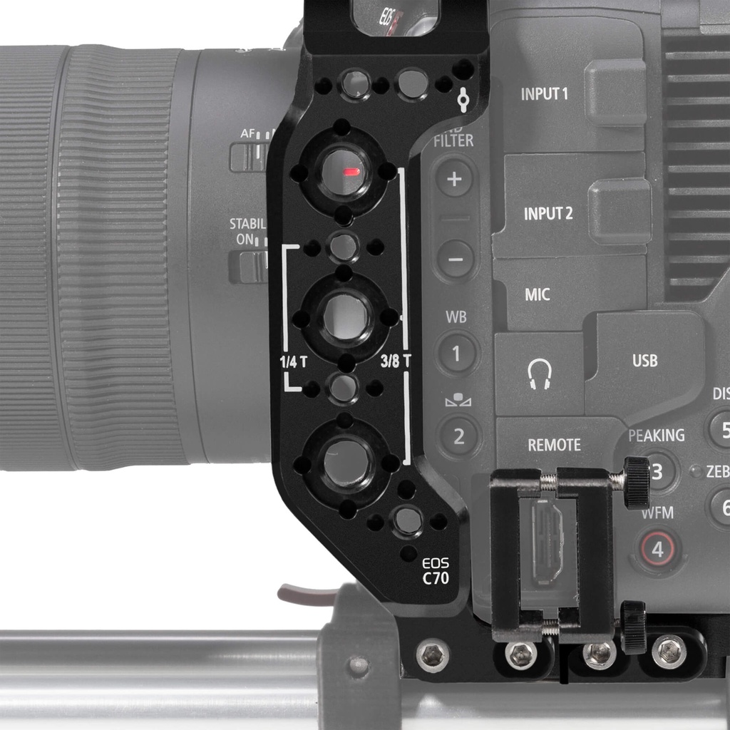 SHAPE Canon C70 baseplate, cage with handles, matte box, follow focus pro