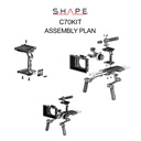 SHAPE Canon C70 baseplate, cage with handles, matte box, follow focus pro