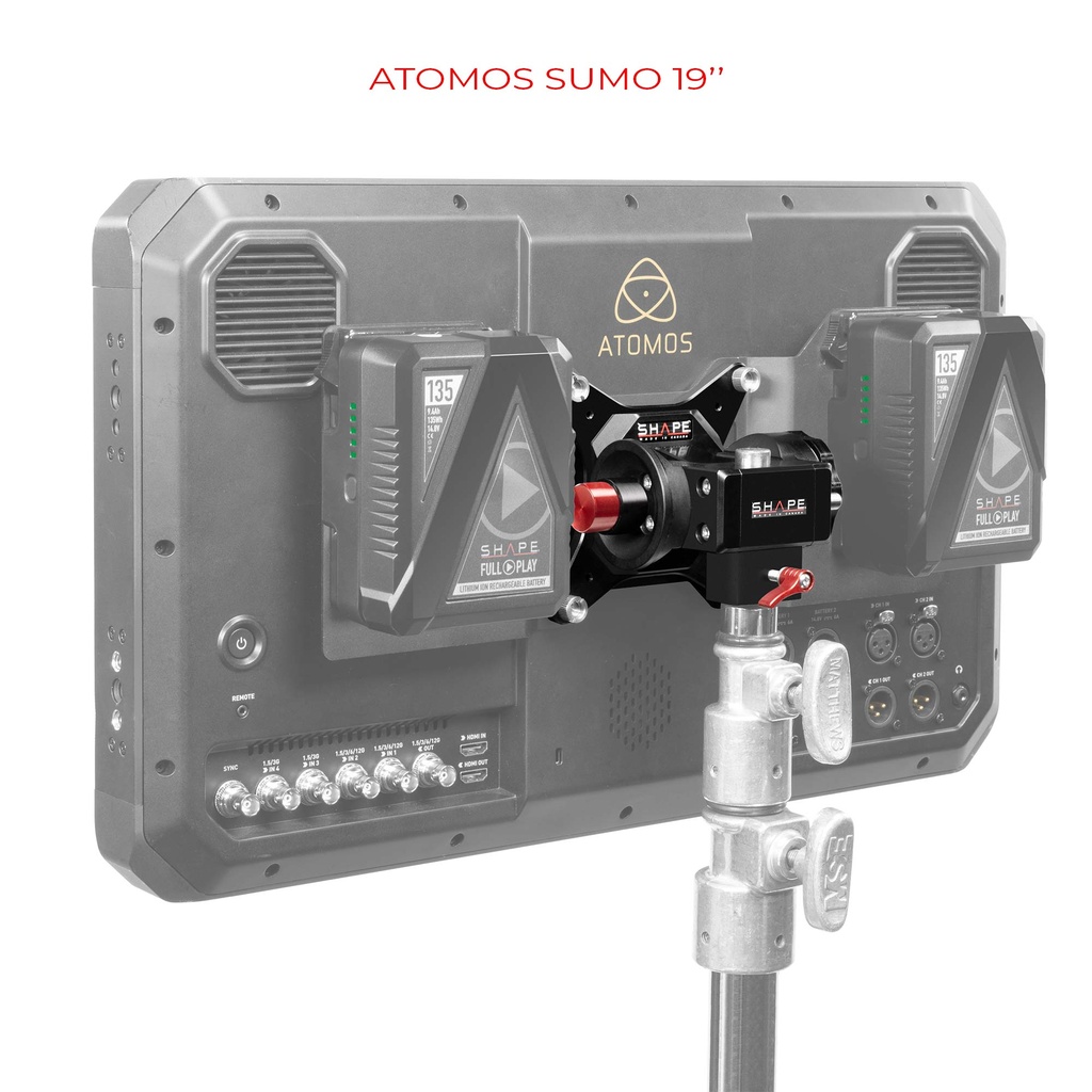 SHAPE PUSH BUTTON VESA MONITOR MOUNT FOR C-STAND & BABY PIN