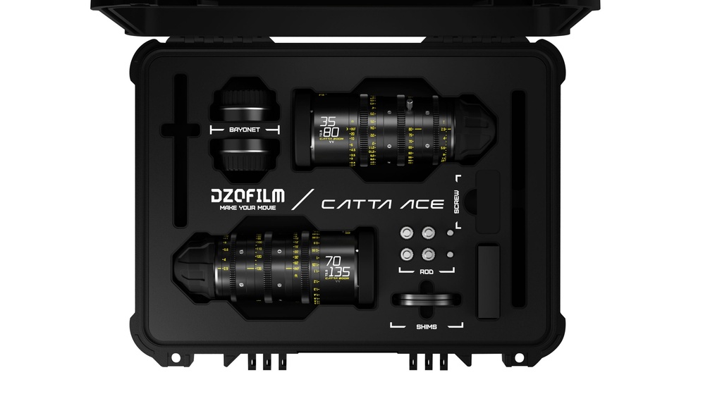 DZOFILM CATTA Ace ZOOM 35-80 & 70-135 T2.9 PL/EF (Black) with Case