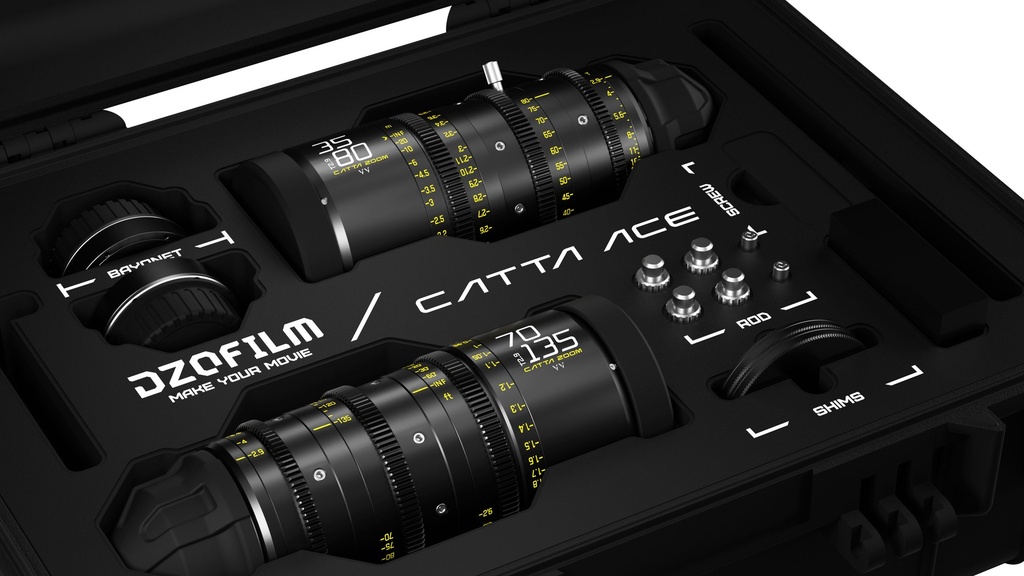 DZOFILM CATTA Ace ZOOM 35-80 & 70-135 T2.9 PL/EF (Black) with Case