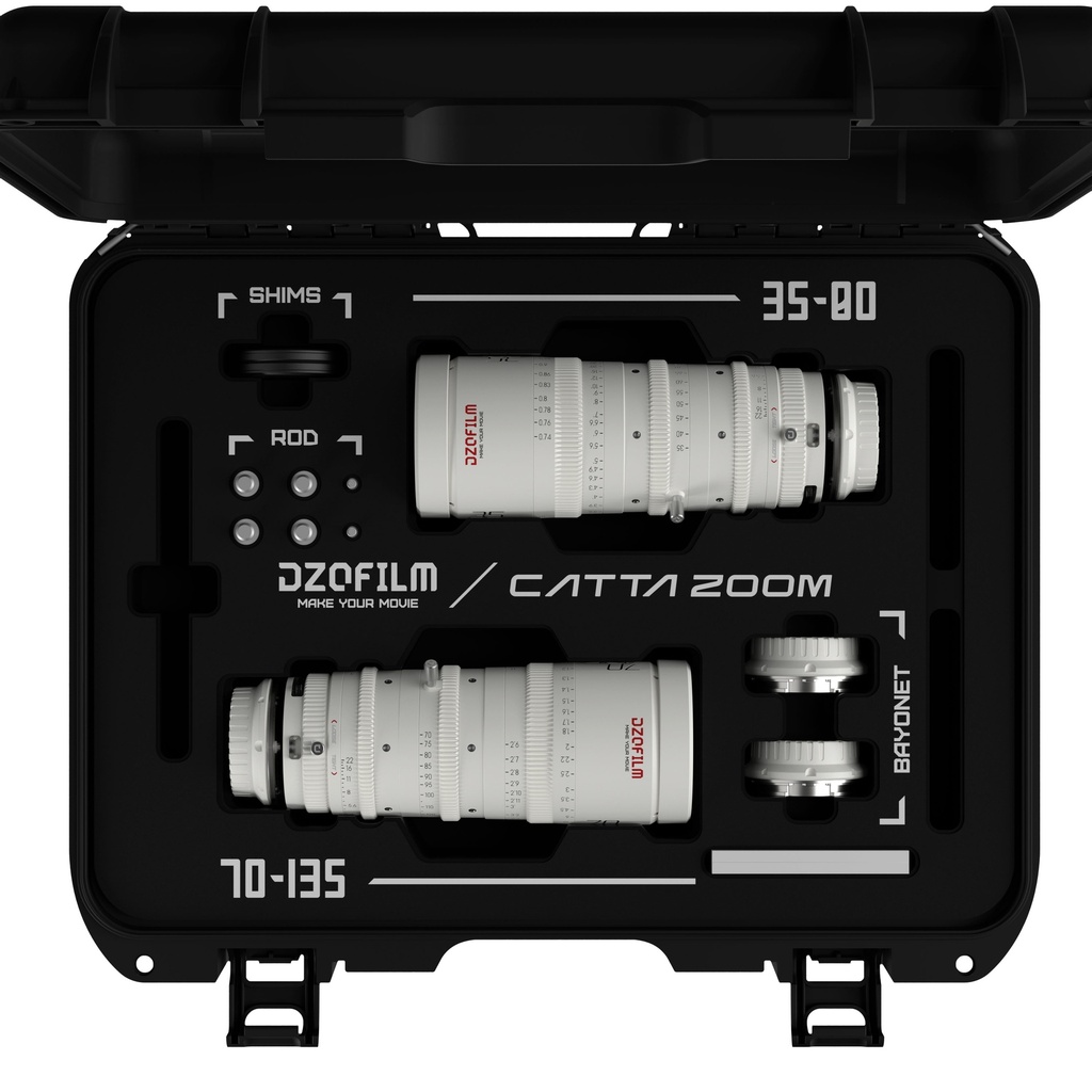DZOFILM CATTA ZOOM 35-80 & 70-135 T2.9 (White) - E Mount with Case
