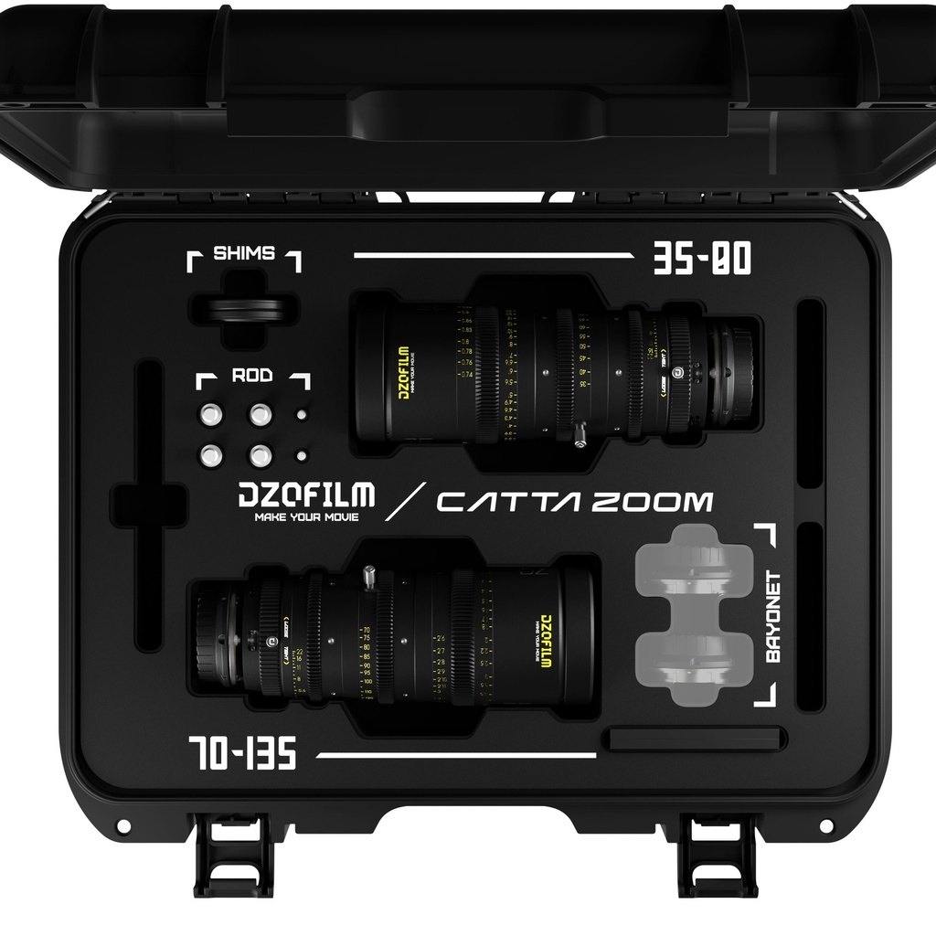 DZOFILM Catta 35-80 & 70-135 T2.9 E Mount Cine Zoom 2-Lens Bundle (Black)