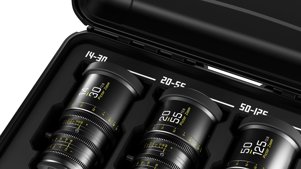 DZOFILM Pictor Zoom 3-Lens Kit - Safety Case (14-30/20-55/50-125 T2.8) (Black）