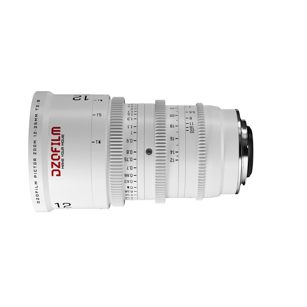 DZOFILM Pictor Zoom 12-25 T2.8 White for PL/EF Mount (S35)