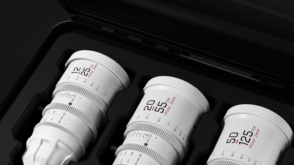 DZOFILM Pictor Zoom 3-Lens Kit (12-25/20-55/50-125 T2.8) White