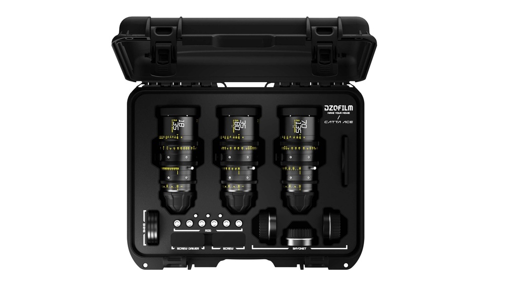 DZOFILM Catta Ace Zoom 3-Lens Kit (18-35/35-80/70-135 T2.9) Black