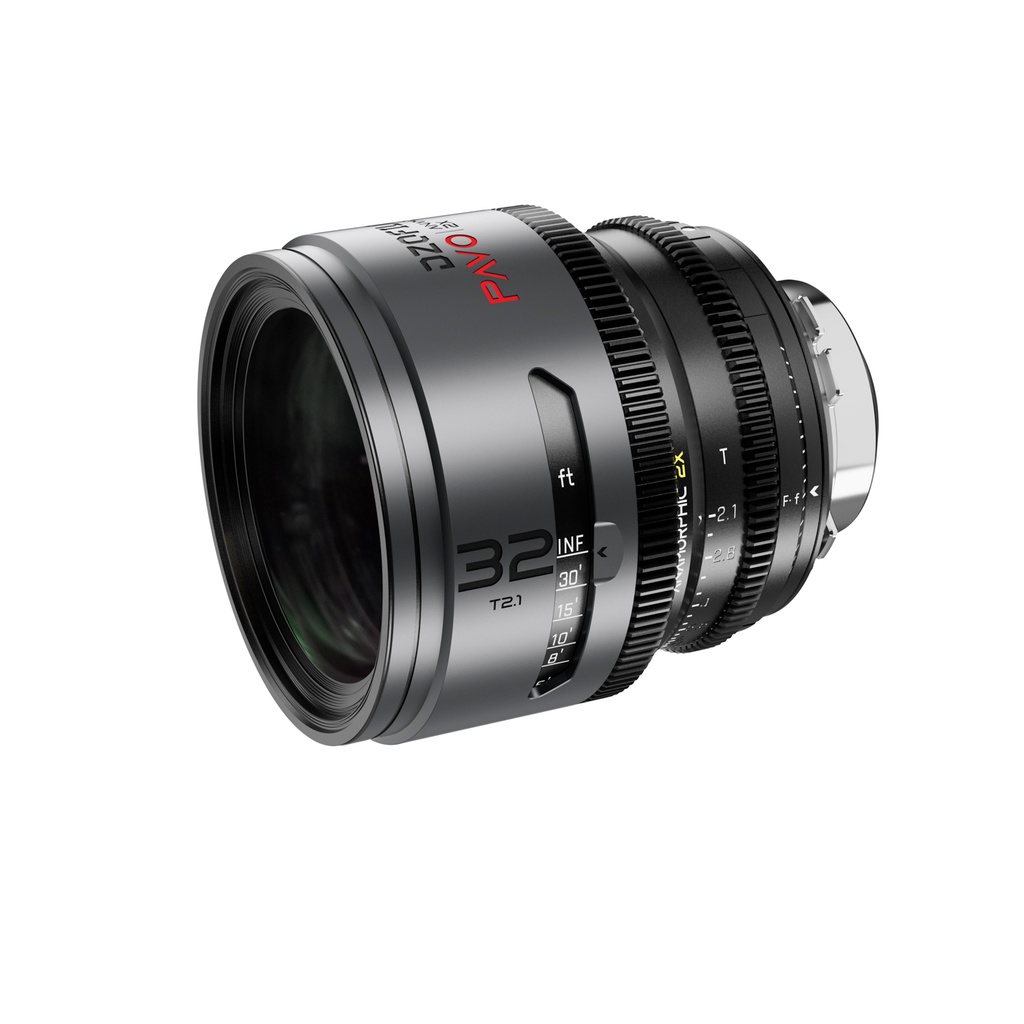DZOFILM Pavo 2x Anamorphic 32mm T2.1 for PL/EF Mount (S35) imperial - Golden Coating