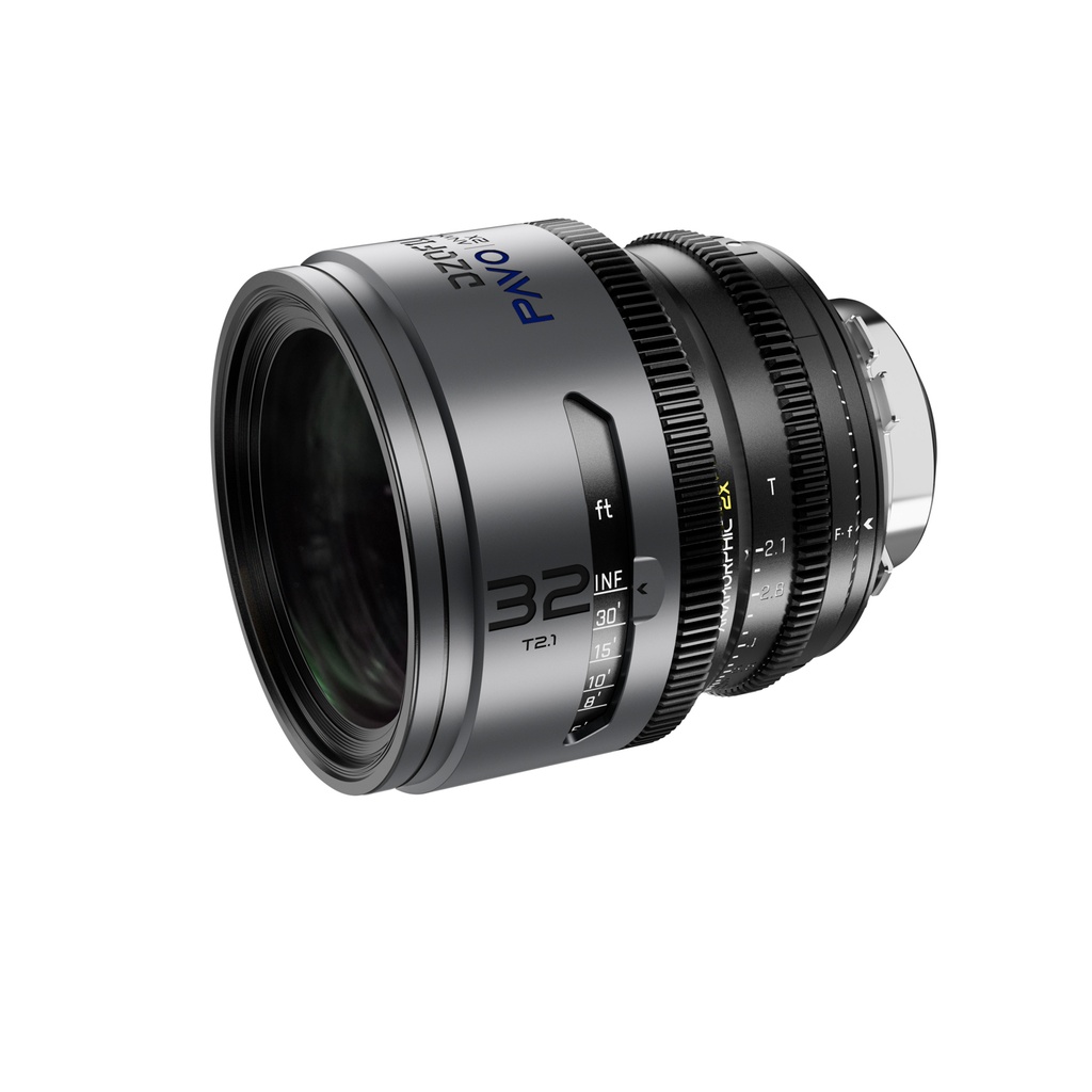 DZOFILM Pavo 2x Anamorphic 32mm T2.1 for PL/EF Mount (S35) imperial - Blue Coating