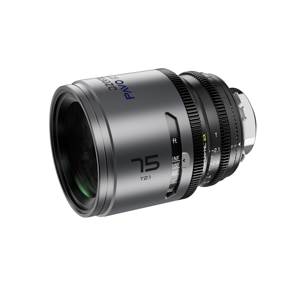 DZOFILM Pavo 2x Anamorphic 75mm T2.1 for PL/EF Mount (S35) imperial - Blue Coating