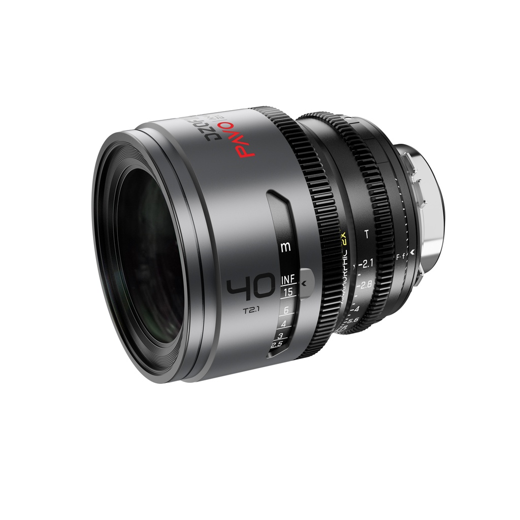 DZOFILM Pavo 2x Anamorphic 40mm T2.1 for PL/EF Mount (S35) metric - Golden Coating