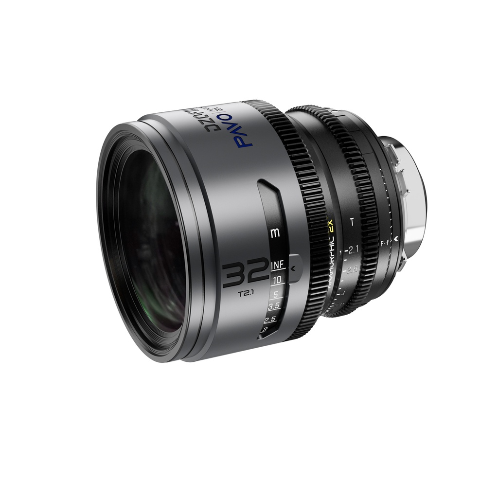DZOFILM Pavo 2x Anamorphic 32mm T2.1 for PL/EF Mount (S35) metric - Blue Coating