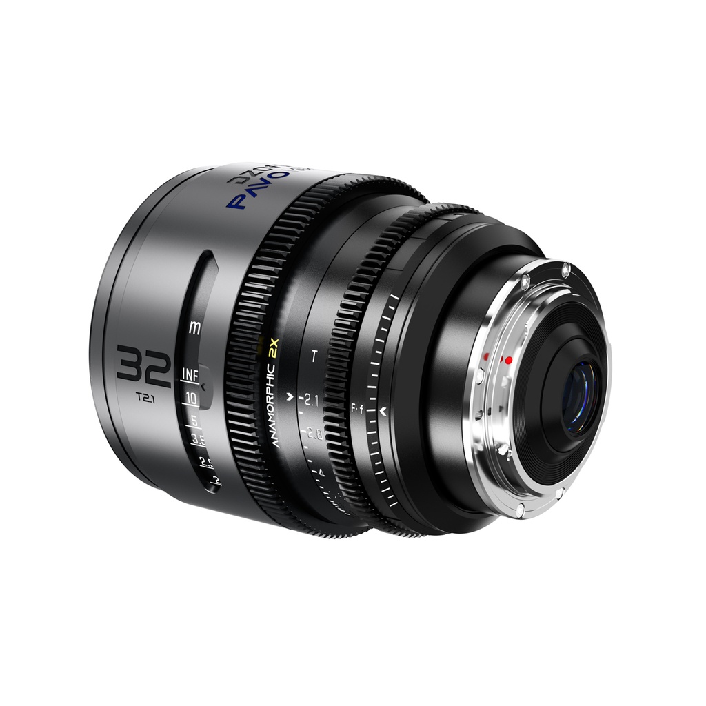DZOFILM Pavo 2x Anamorphic 6-Lens Kit (28/32/40/55/75/100mm T2.1) for PL/EF Mount (S35) imperial - Blue Coating