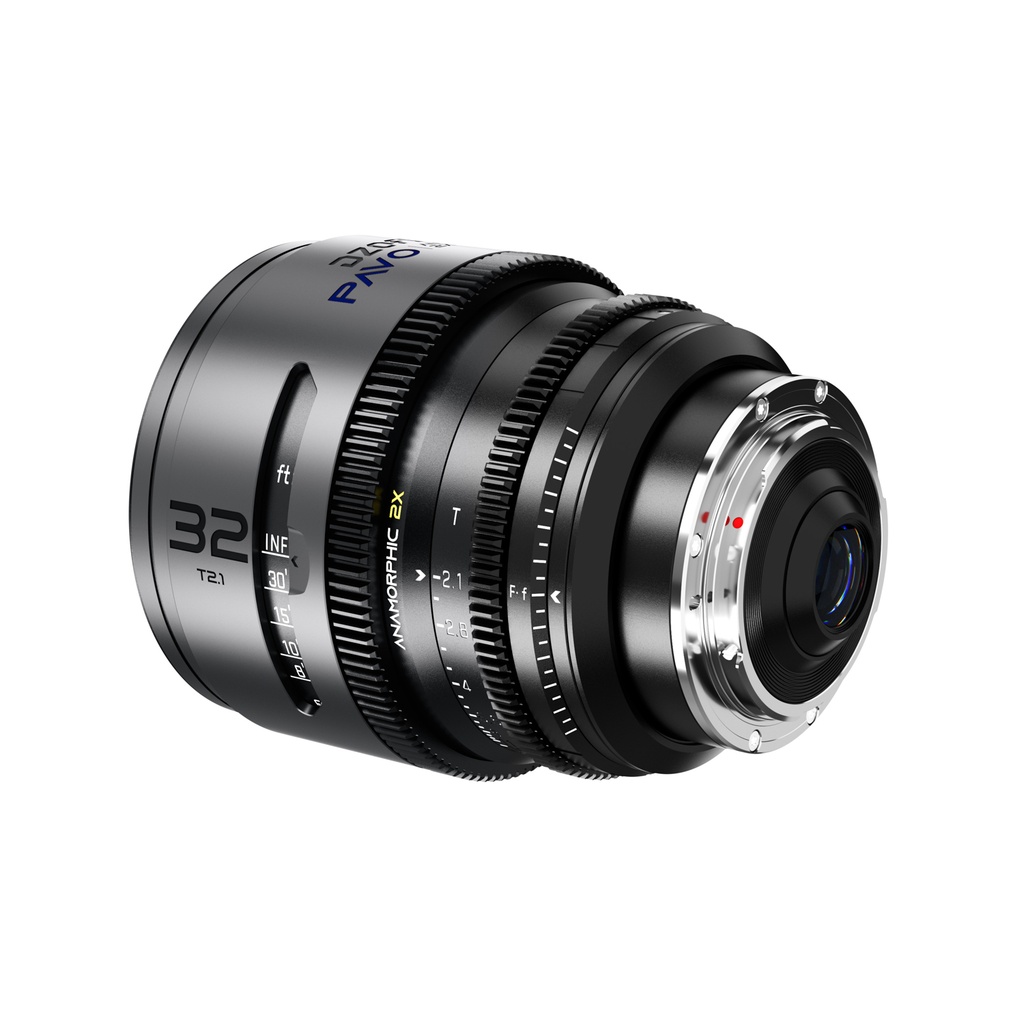 DZOFILM Pavo 2x Anamorphic 3-Lens Kit (32/55/100mm T2.1) for PL/EF Mount (S35) metric - Blue Coating