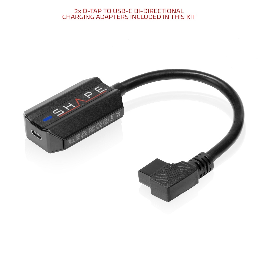 SHAPE 450W USB-C Fast Charger Kit for Gold Mount/V-Mount/B-Mount Batteries.