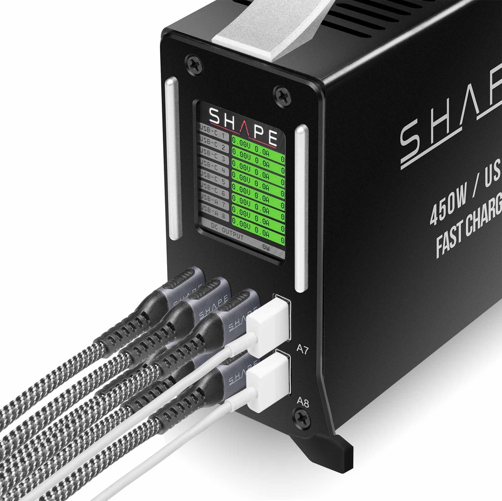 SHAPE 450W USB-C Fast Charger Kit for Gold Mount/V-Mount/B-Mount Batteries.