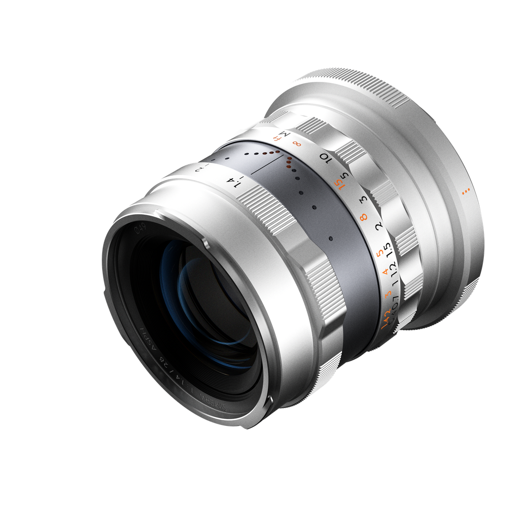 THYPOCH Full-frame Photography Lens Simera 28mm f1.4 for  Canon RF Mount - Silver