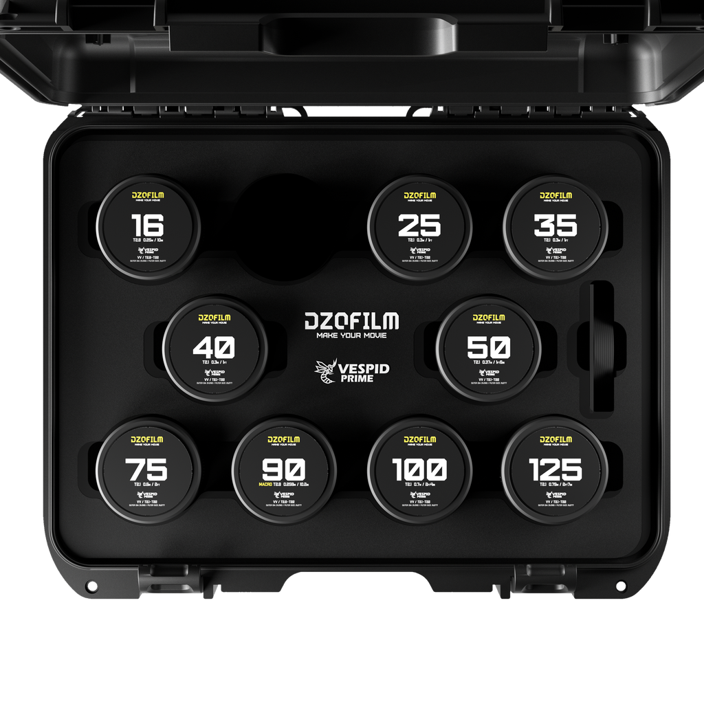 DZOFILM Vespid Prime 9-Lens Kit (16 T2.8 + 25/35/40/50/75/90/100/125 T2.1) metric
