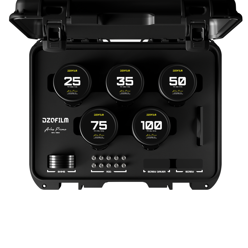 DZOFILM Arles 5-Lens Kit 25/35/50/75/100mm T1.4 FF/VV Prime Cine Lens for PL (metric)