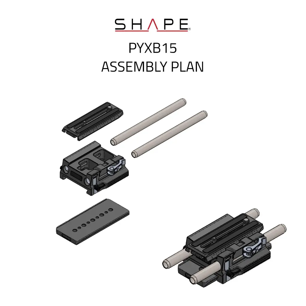 SHAPE 15mm LWS BASEPLATE FOR BLACKMAGIC PYXIS 6K