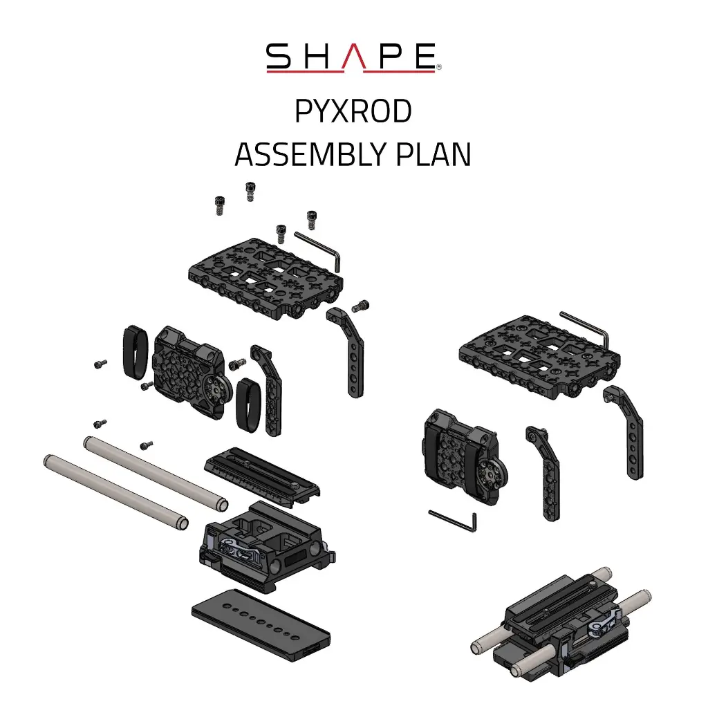 SHAPE CAGE FOR BLACKMAGIC PYXIS 6K WITH 15mm LWS ROD SYSTEM