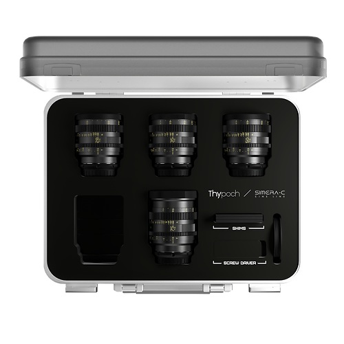 THYPOCH Simera-C 4-Lens Kit 28/35/50/75mm T1.5 FF Prime Cine Lens (E Mount)