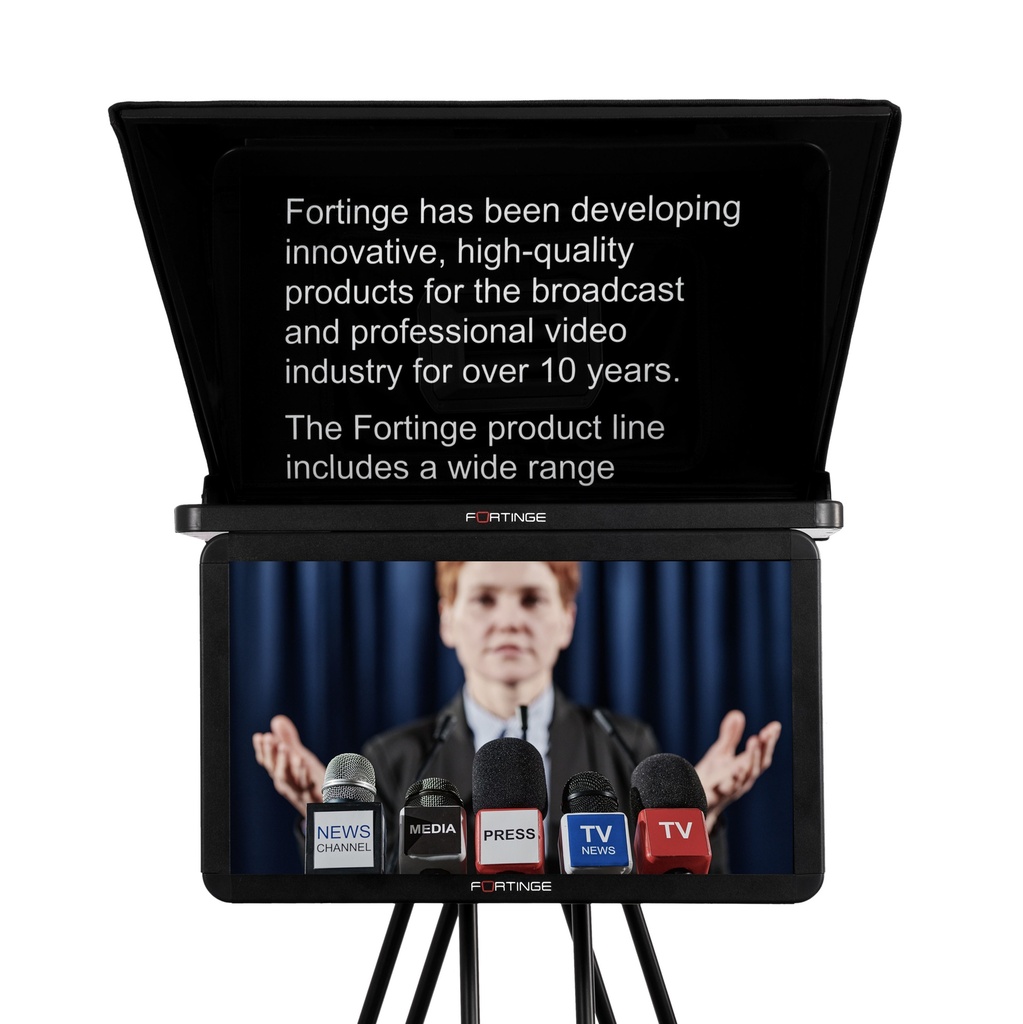 Fortinge 21" HIGH BRIGHTNESS STUDIO TELEPROMPTER with SDI IN/OUT