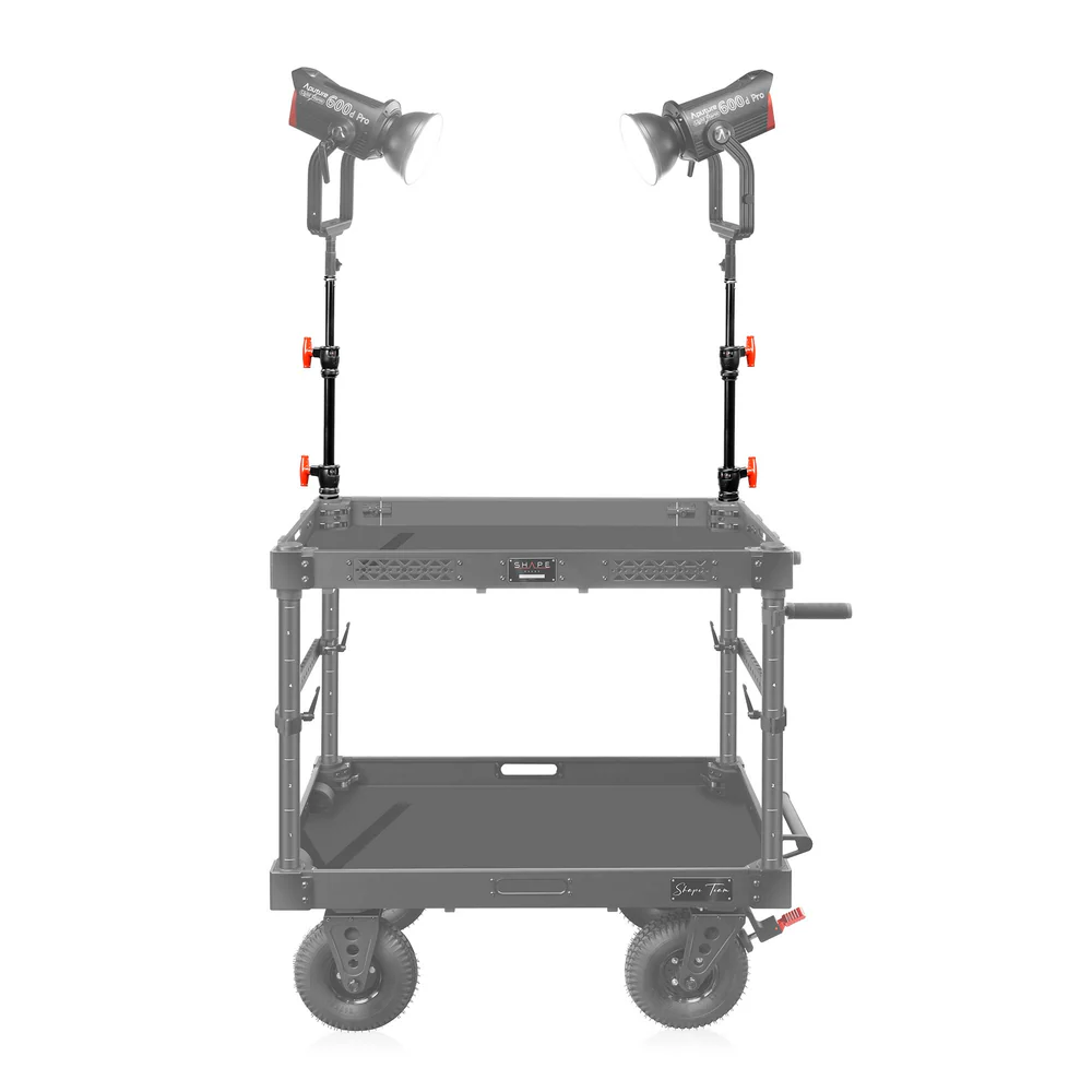 SHAPE TWO-STAGE CORNER RISER CART STAND