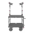 SHAPE TWO-STAGE CORNER RISER CART STAND