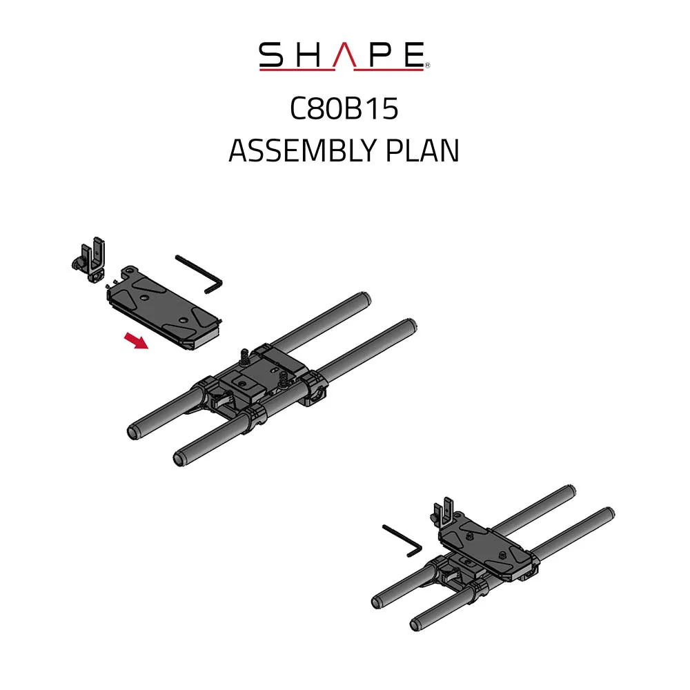 SHAPE ARCA BASEPLATE 15mm LWS FOR CANON EOS C80