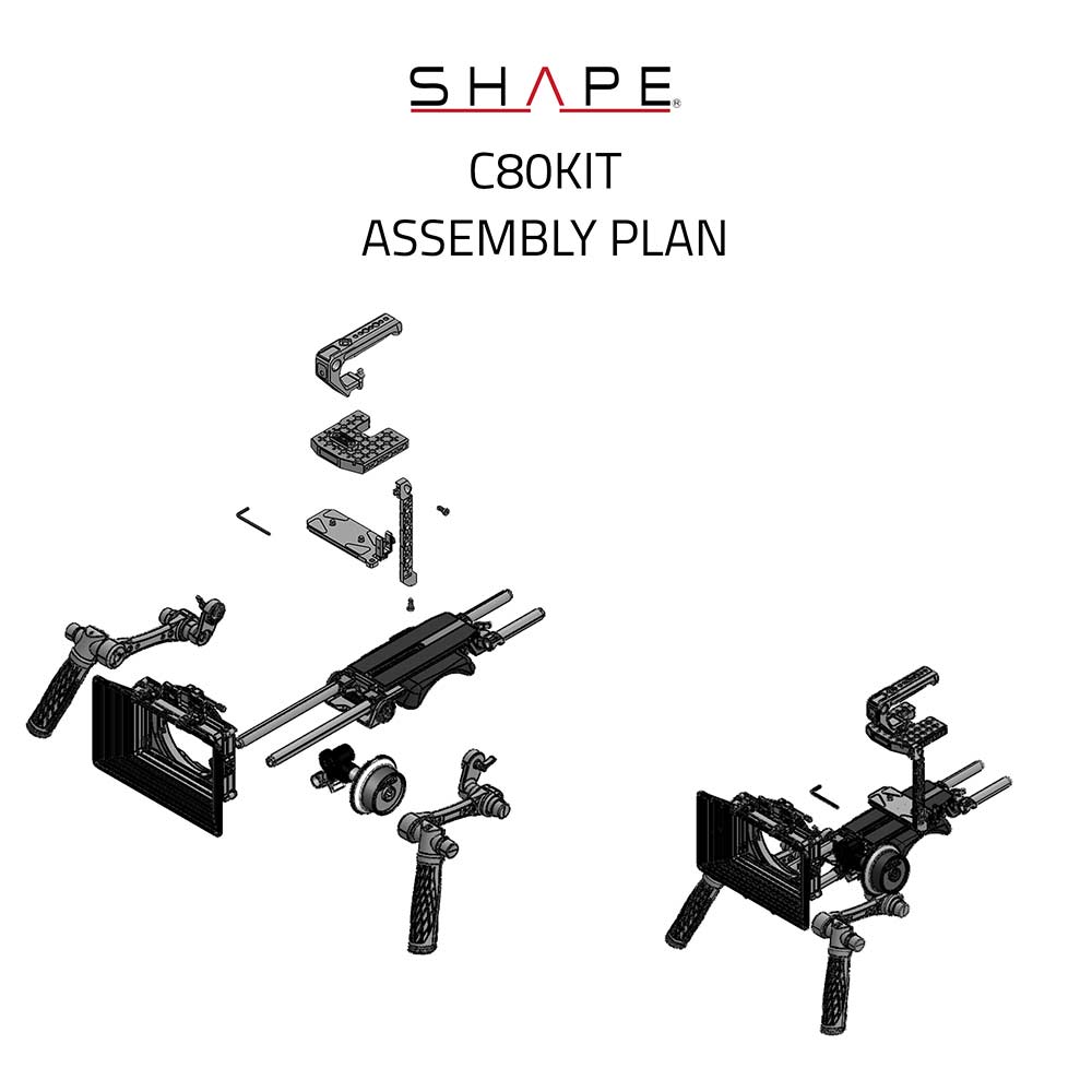 SHAPE BASEPLATE KIT WITH MATTE BOX, FOLLOW FOCUS FOR CANON EOS C80