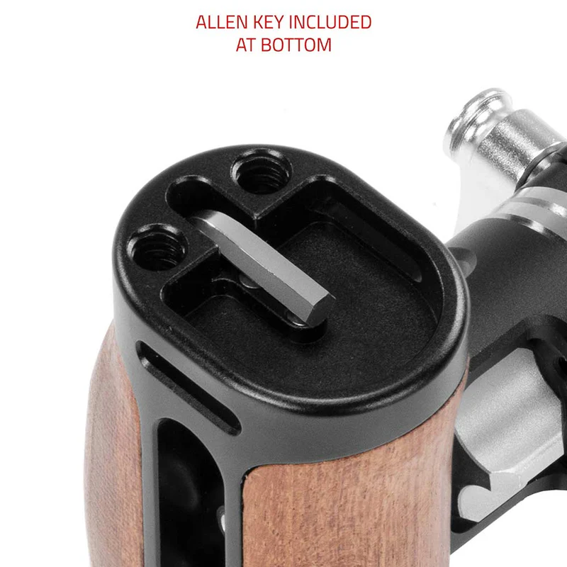 SHAPE Universal Pivoting Side Wooden Handgrip NATO Clamp with ARRI Rosette