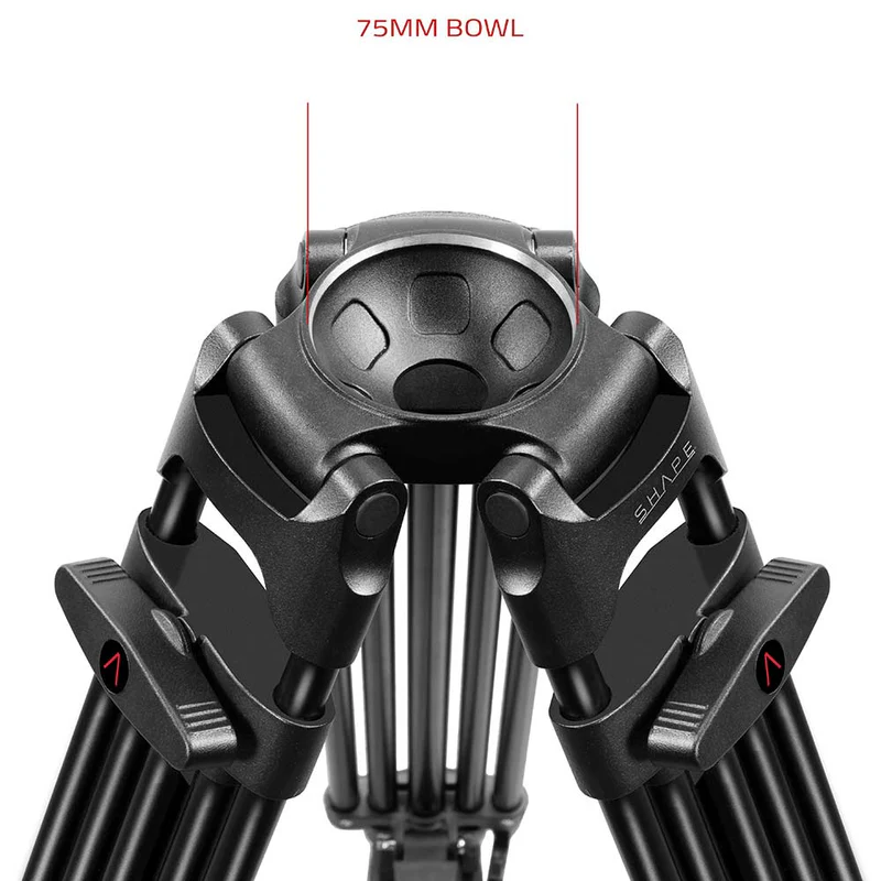 SHAPE Freelance Heavy-Duty Tripod with Fluid Head