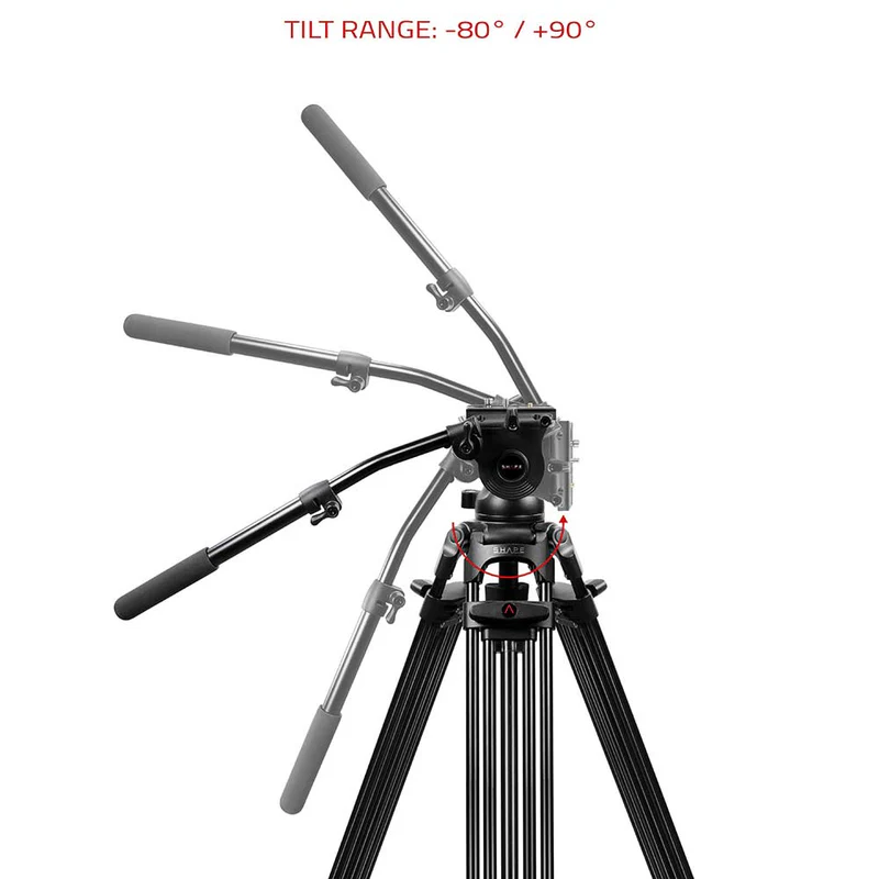 SHAPE Freelance Heavy-Duty Tripod with Fluid Head