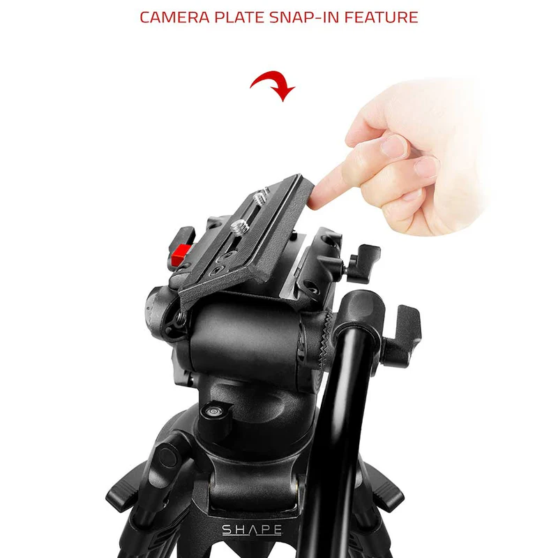 SHAPE Freelance Heavy-Duty Tripod with Fluid Head
